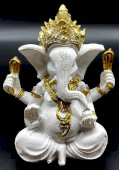 Statue Résine Ganesh Blanc