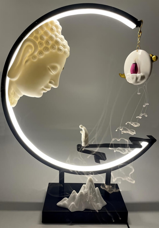 Porte-Encens Backflow Offrande à Bouddha LED