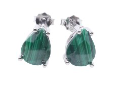 Boucles d'oreilles  Malachite Larme