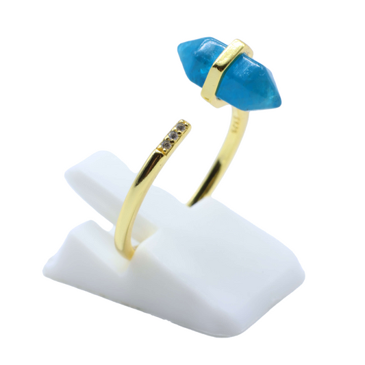 Bague Apatite pointe ou goutte