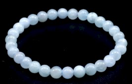 Bracelet Aigue Marine perles 6mm