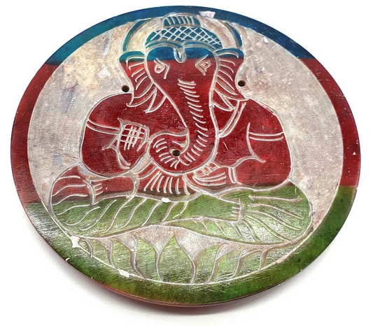 Porte-Encens Pierre Rond Ganesh Dégradé
