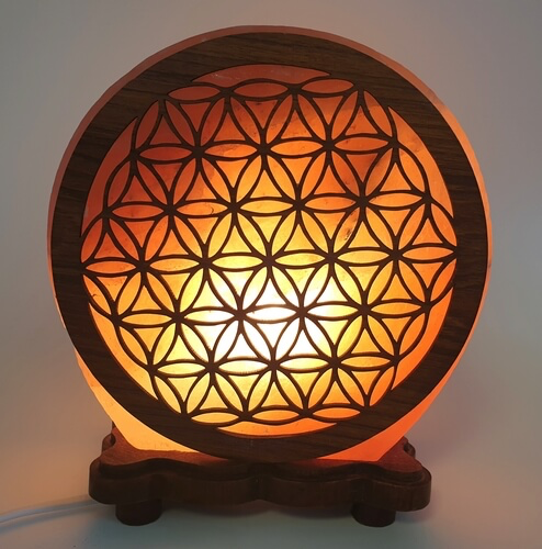 Lampe de sel fleur de vie